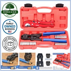 PEX Clamp Tool Kit 3 8-1 w Rings & Tubing Cutter &ndash; All-in-one Crimping Set