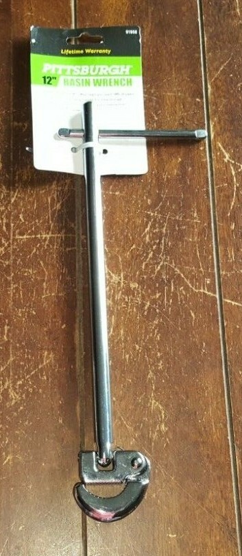 12&Prime; Basin Wrench -Swivel Jaw with 0-90 Degree Offset- Model #91958