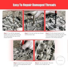 7/16-14 Inch Thread Repair Kit, Hss Drill Helicoil Repair Kit Sae