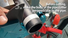 Libraton PVC Pipe Cutter 2-1/2&Prime; Ratchet for PEX, PPR & Plastic Pipe
