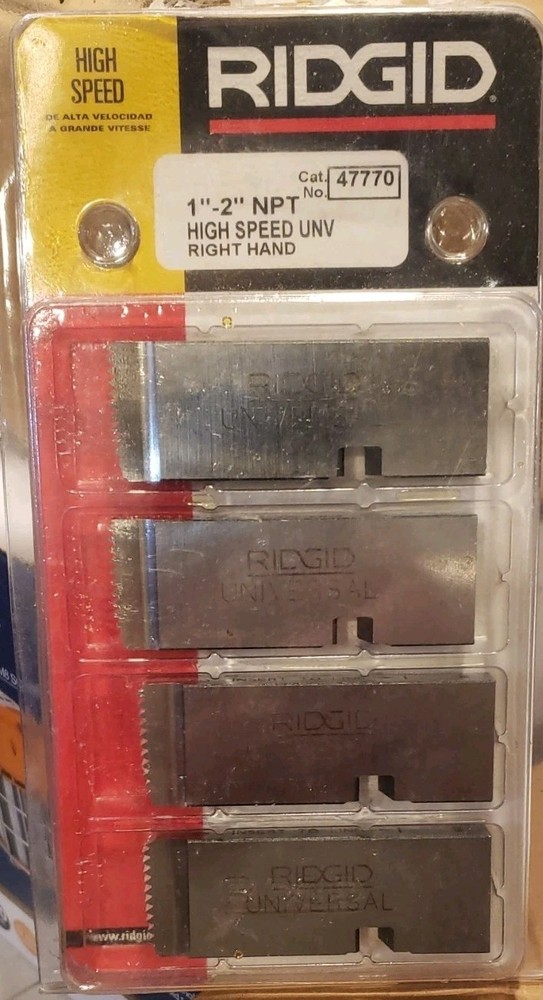 Ridgid 47770 1&Prime; &ndash; 2&Prime; &ndash; 11 1/2 NPT Universal Dies High Speed RH