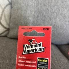 Vermont American 21247 Metric Hex Die 12Mm X 1.50