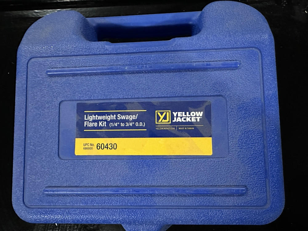 Yellow Jacket 60430 Lightweight Swage/Flare Kit 1/4-3/4in 45&deg; Angle