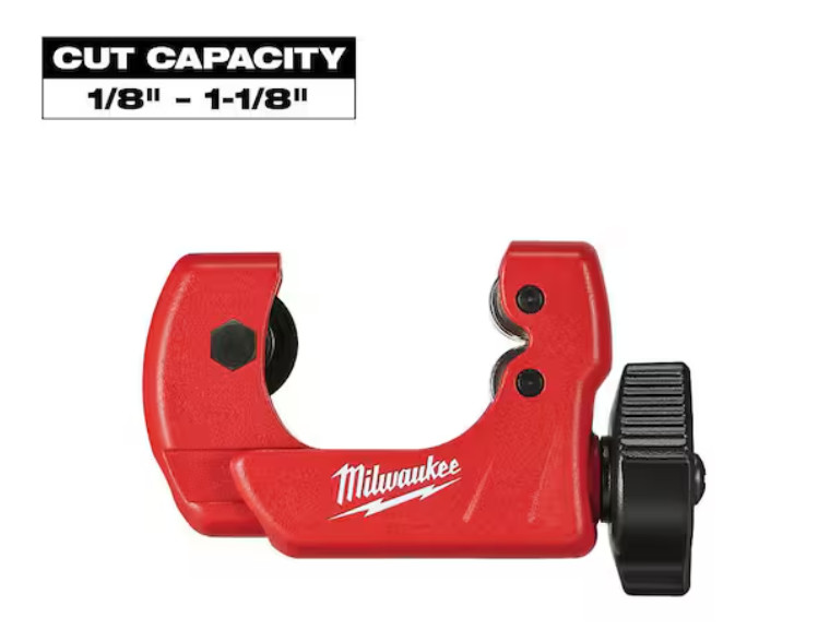 Milwaukee 1/8 in &ndash; 1 1/8 in. Mini Copper Tubing Cutter | Pack of 1 | 48-22-4251