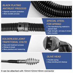 Drain Snake, Auger with Drill Attachment, 16.4 Feet By 12 MM Plumbing&hellip;