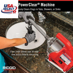 Powerclear 120V Drain Cleaning Machine Kit with AUTOFEED & Guide Hose