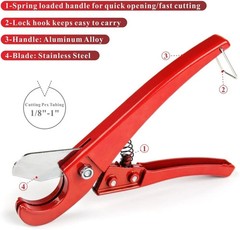 IWISS Icrimp PEX Pipe Cutters Tool for Cutting 1/8&Prime;-1&Prime; PEX Tubings, NOT for PVC