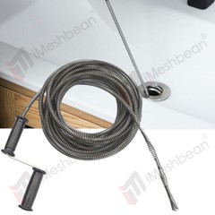 50&prime; Drain Auger Plumbing Snake Clog Cable 1/2&Prime; Sewer Pipe Cleaner Durable Handle