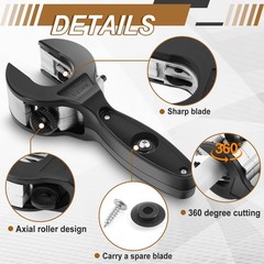 Ratcheting Tubing Cutter, Pipe Cutter Tool 1/4 to 7/8, One-hand Fast Tubing Cutt
