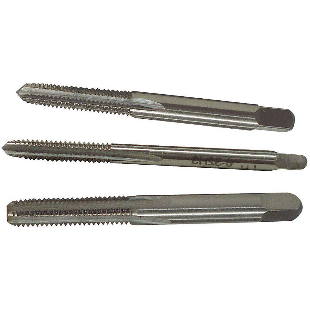 WESTWARD 5PXK0 Hand Tap Set,3 PC,HSS,#8-32,H3 Limit,PK3 5PXK0