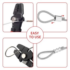 1/16 Inch Wire Rope Crimping Tool Up To 2.2mm Fishing 0.1 mm to 2.2 mm, Red