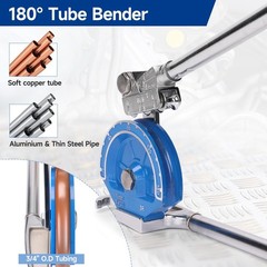 iCrimp 3/4&Prime; Tubing Bender, Roller 180&deg; Heavy Duty Tube Bender, No-Cross Handl&hellip;