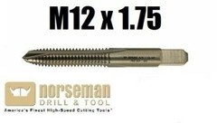 M12 x 1.75 Metric 3FL Taper Tap High Speed Steel BEST QUALITY Norseman 60162