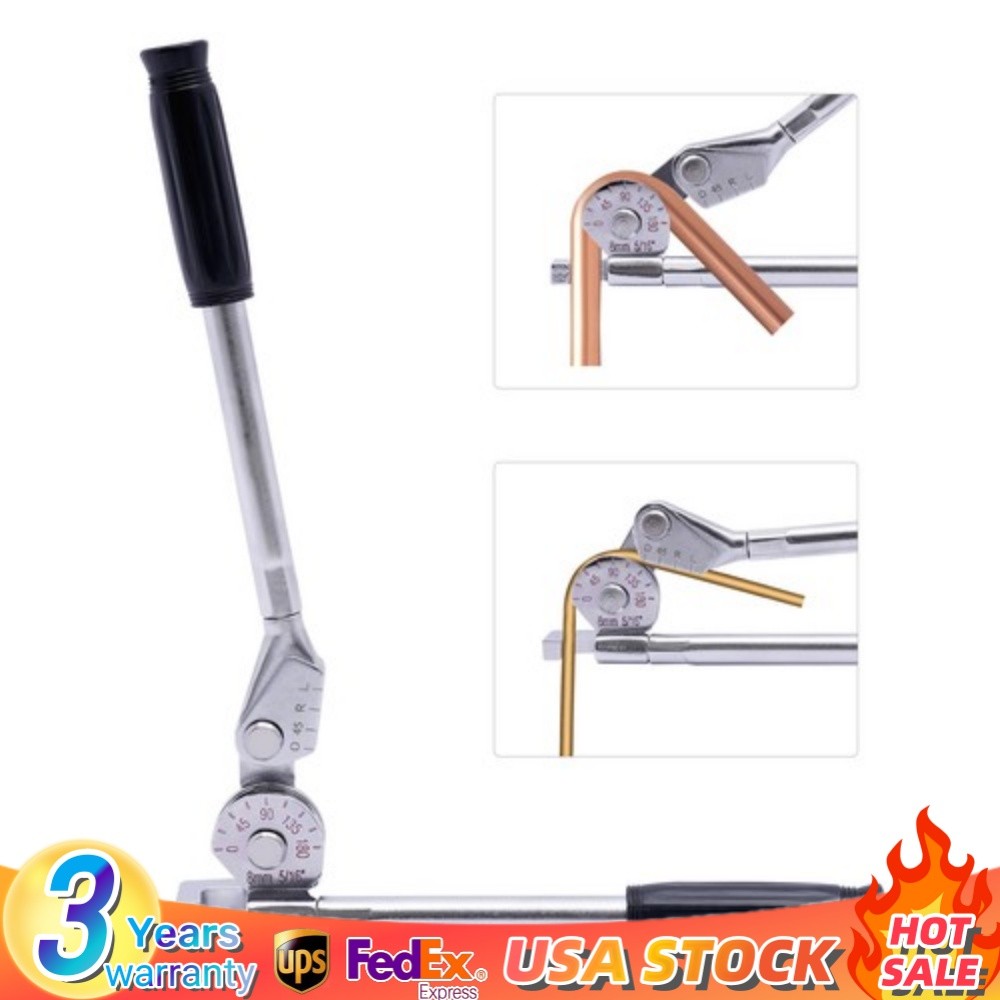 5/16&Prime; Tube Bender 0-180&ordm; for Copper, Aluminum & Steel Pipes, Lightweight