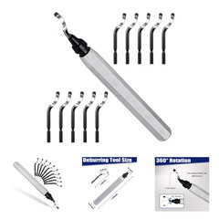 Deburring Tool High Speed Steel Blades 11 pcs for Metal Resin PVC Pipes Edge