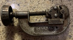 Vintage General Tools No. 120 Tubing & Conduit Pipe Cutter MADE IN USA.
