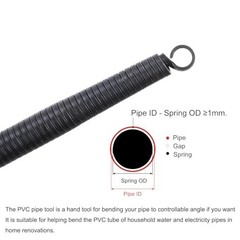 Spring Tube Bender 14.5mm Steel Pipe Bending Tool 500mm for 1/2&Prime; PVC Home Renova