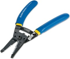 Klein Tools 11055EP Stranded and Solid Wire Cutter/Stripper, Made in USA, Blue/Y
