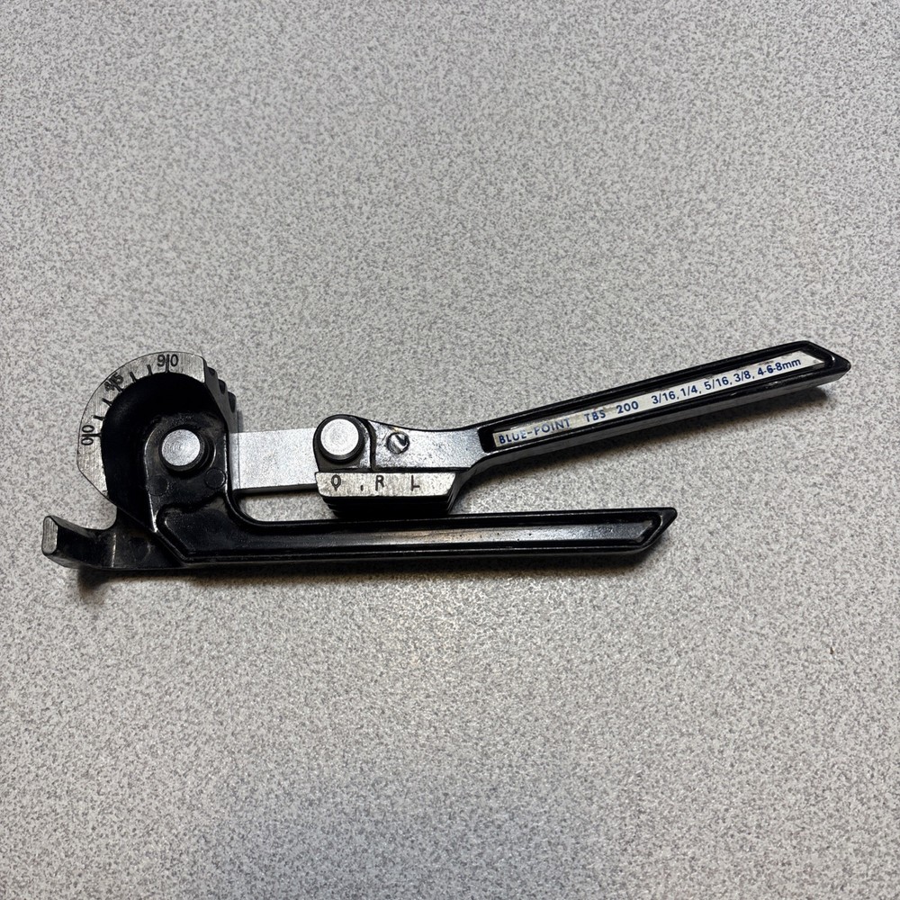 BLUE POINT TBS200 TUBING PIPE TUBE BENDER 3/16 1/4 5/16 3/8 4-6-8MM (SNAP ON )