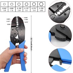 Taiss Coaxial Cable Tool Kit BNC Crimp tool with 10PCS Male Black