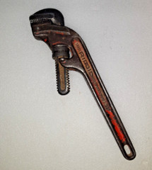 RIDGID Offset 12&Prime; Steel Pipe Wrench E12 Red USA Tool