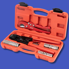 PEX Clamp Tool Kit 3 8-1 w Rings & Tubing Cutter &ndash; All-in-one Crimping Set