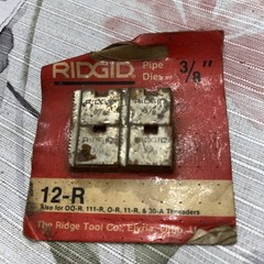 RIDGID 3/8&Prime; NPT Pipe Threading Dies 12R FITS OO-R, 111-R, O-R, 11-R, 30-A