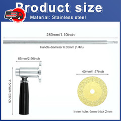 PVC Pipe Cutter Diamond Wheel 1.5-8in Adjustable Depth 7in Hex Shank Impact Dril