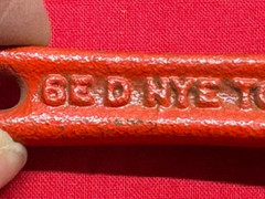 NYE Tool Heavy Duty Offset Pipe Wrench, 6&Prime;, 3/4&Prime; Capacity, Steel Vintage!