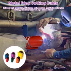 6 Piece Metal Pipe Cutting Guide Kit Sizes Include: 1-5/8&ldquo; 1-7/8&rdquo; 2-3/8&ldquo; 2-7/8 &rdquo;
