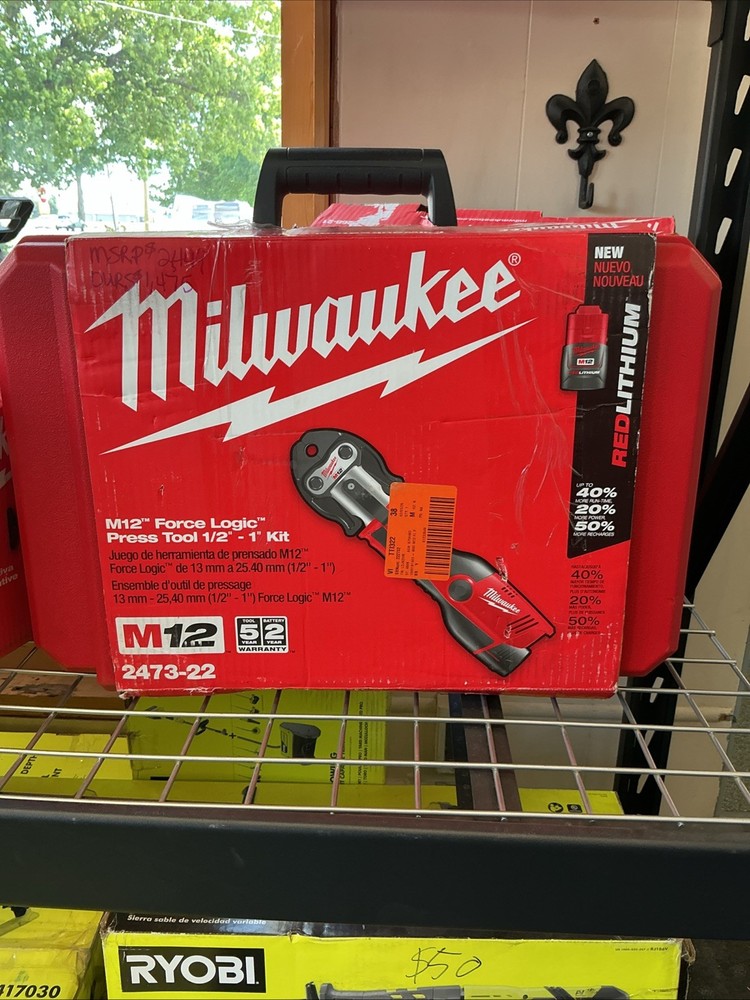 Milwaukee M12 FORCE LOGIC Press Tool Kit with Jaws &ndash; 2473-22