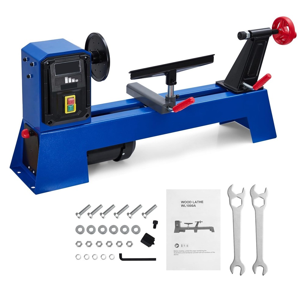 GarveeTech Wood Lathe, 14 in x 20 in, Power Wood Turning Lathe 400W, 4 Speed &hellip;