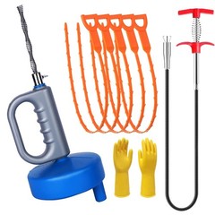 Drain Clog (5pcs)＆Drain Auger 16 FT (1pcs)＆Drain Snake Hair (1pcs),Plumbing S&hellip;
