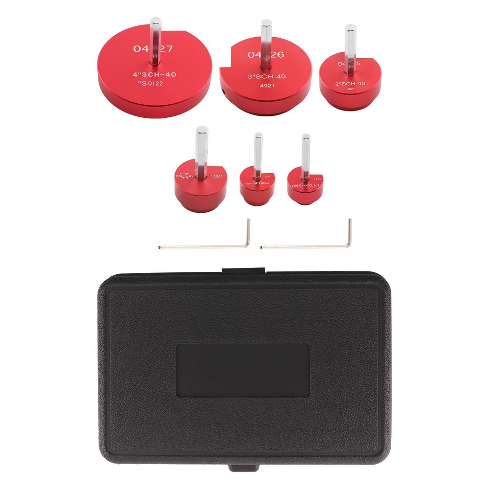 6PCS PPRK6 Plastic Pipe Fitting Reamer Kit Fit 1/2&Prime; Drills PVC Pipe Reamer Tool